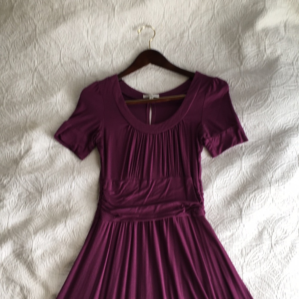 Purple Cotton Swing Dress